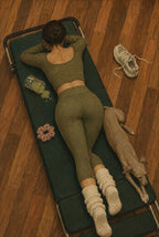 Post-class lounge. Painterly figure art print by Drunk Dame.