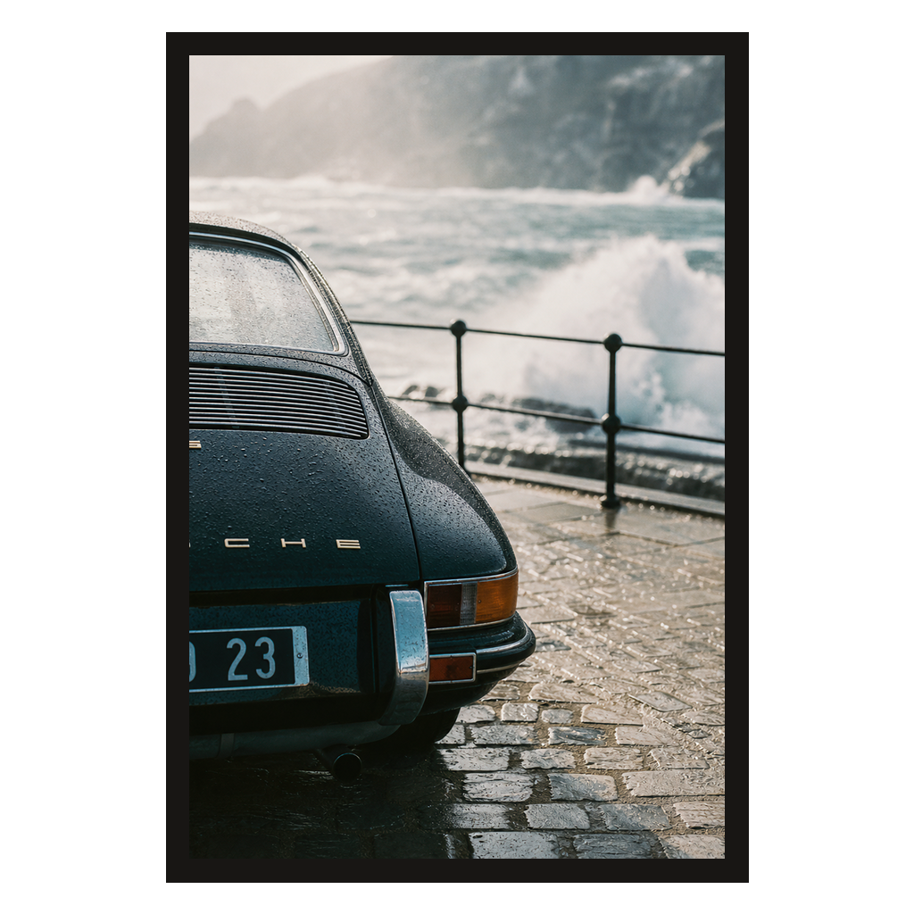 Porsche, Parked in the Spray, product preview card.