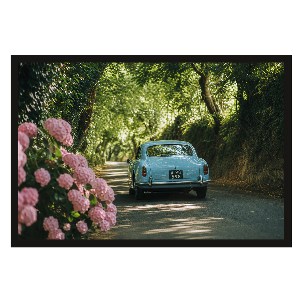 Blue Car, Pink Bloom, product preview card.