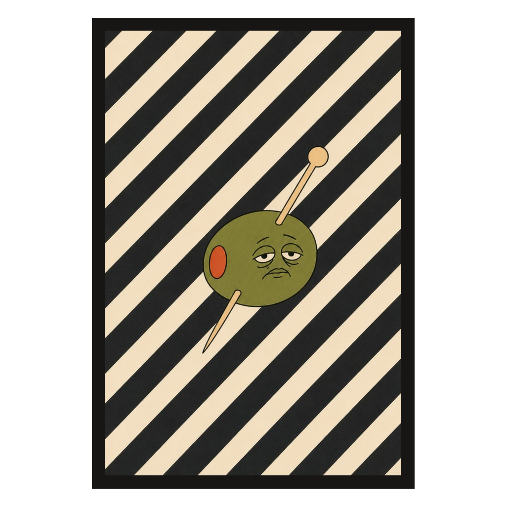 Olive on Stripes, product preview card.
