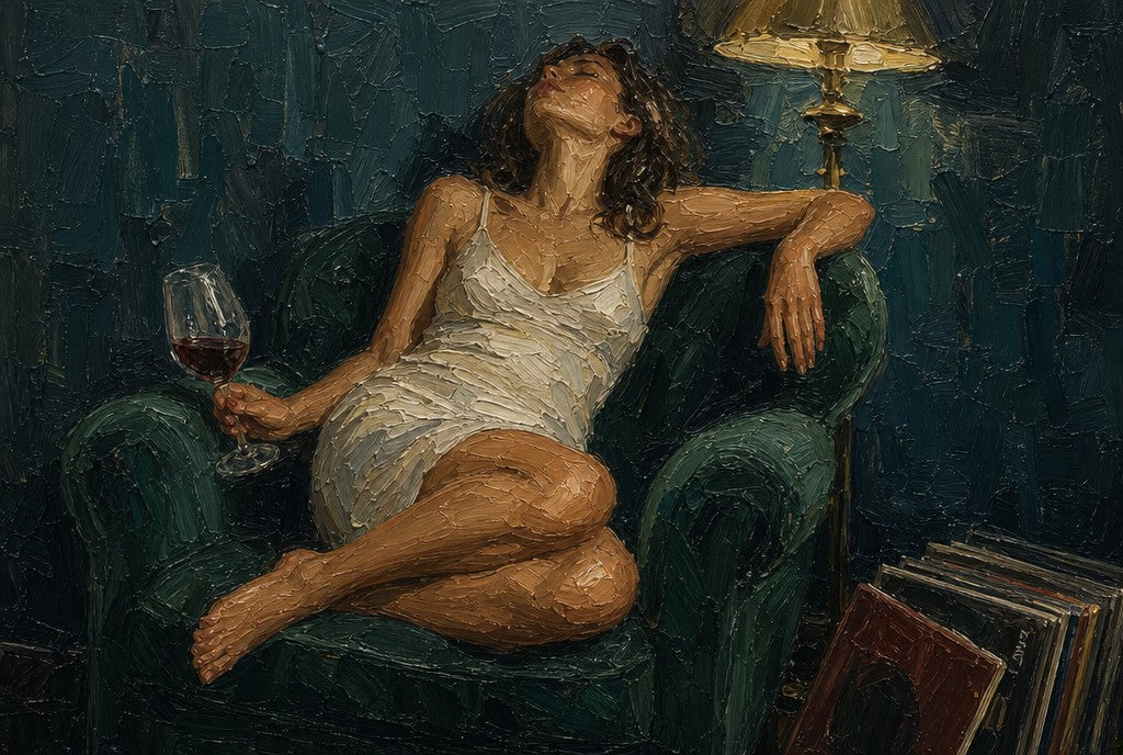 Heavy impasto. Painterly figure art print by Drunk Dame.
