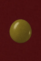 Single olive on oxblood, deep film grain. Femme art print by Drunk Dame.
