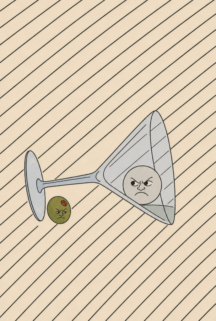 Oyster on the half shell, fully ready to fight. Femme art print by Drunk Dame.