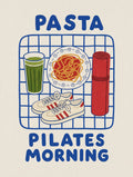 PASTA PILATES MORNING. Femme art print by Drunk Dame.