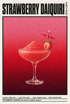 STRAWBERRY DAIQUIRI. Femme art print by Drunk Dame.