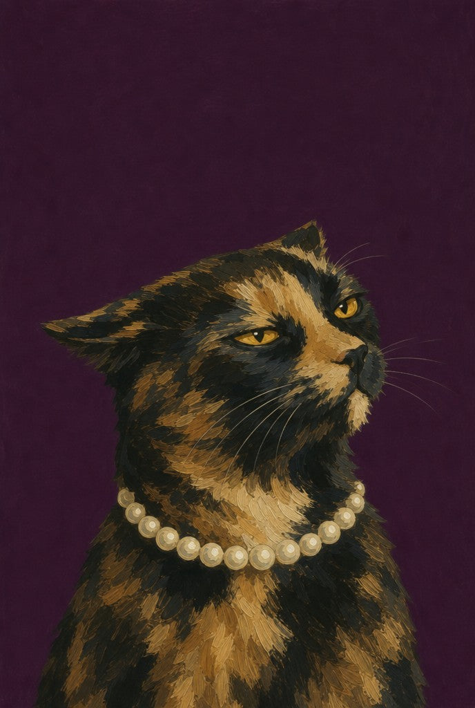 Springer spaniel in tortoiseshell sunglasses and an orange scarf. Painterly figure art print by Drunk Dame.