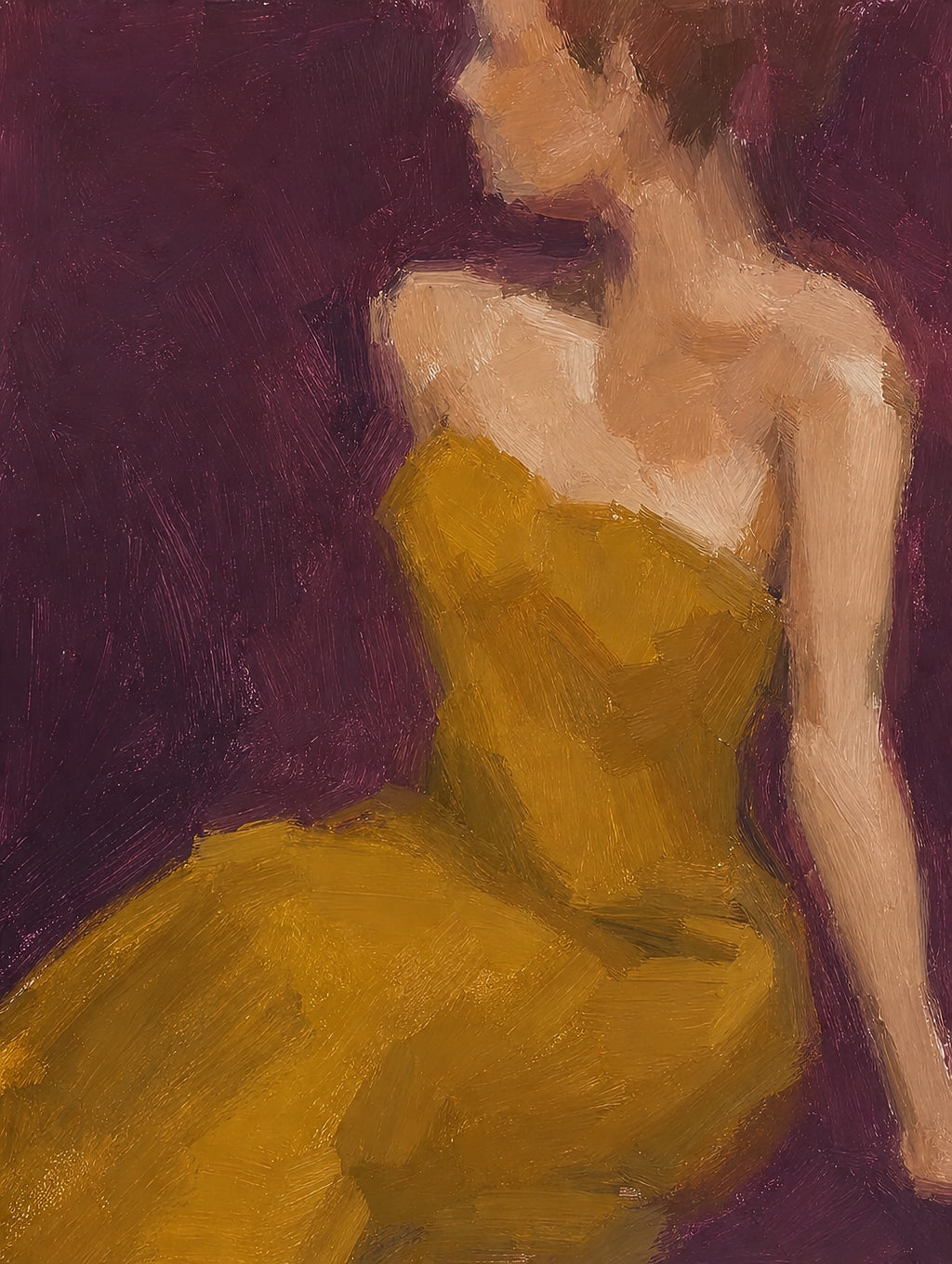 Mustard Dress, Plum, solo