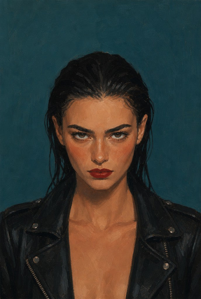Small painterly portrait. Femme art print by Drunk Dame.