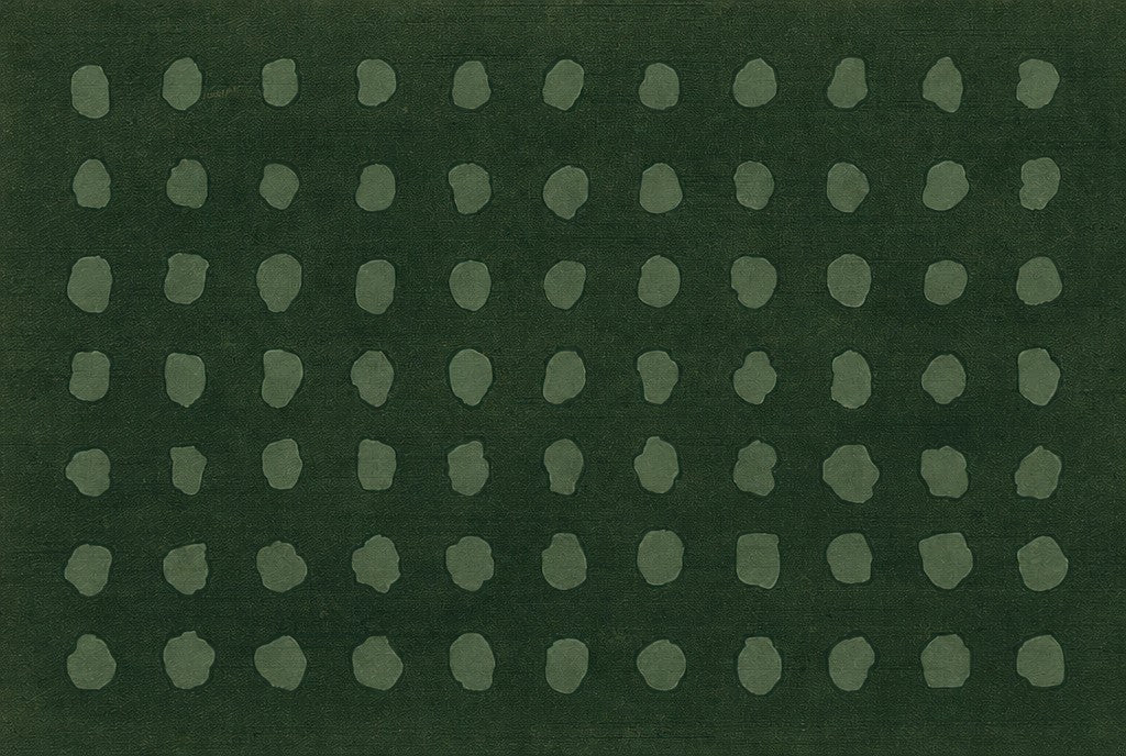Tone-on-tone sage dots on forest green, all grain. Femme art print by Drunk Dame.