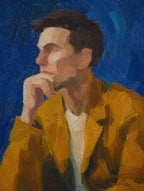 Mustard Jacket, Blue, solo