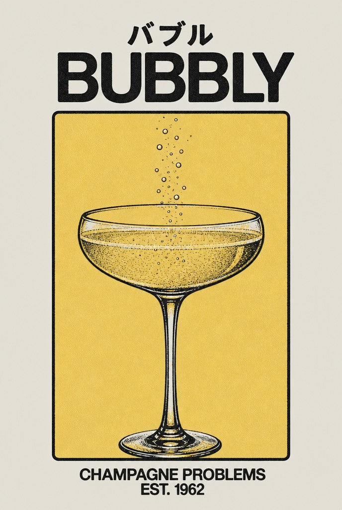 LATE BAR poster. Femme art print by Drunk Dame.