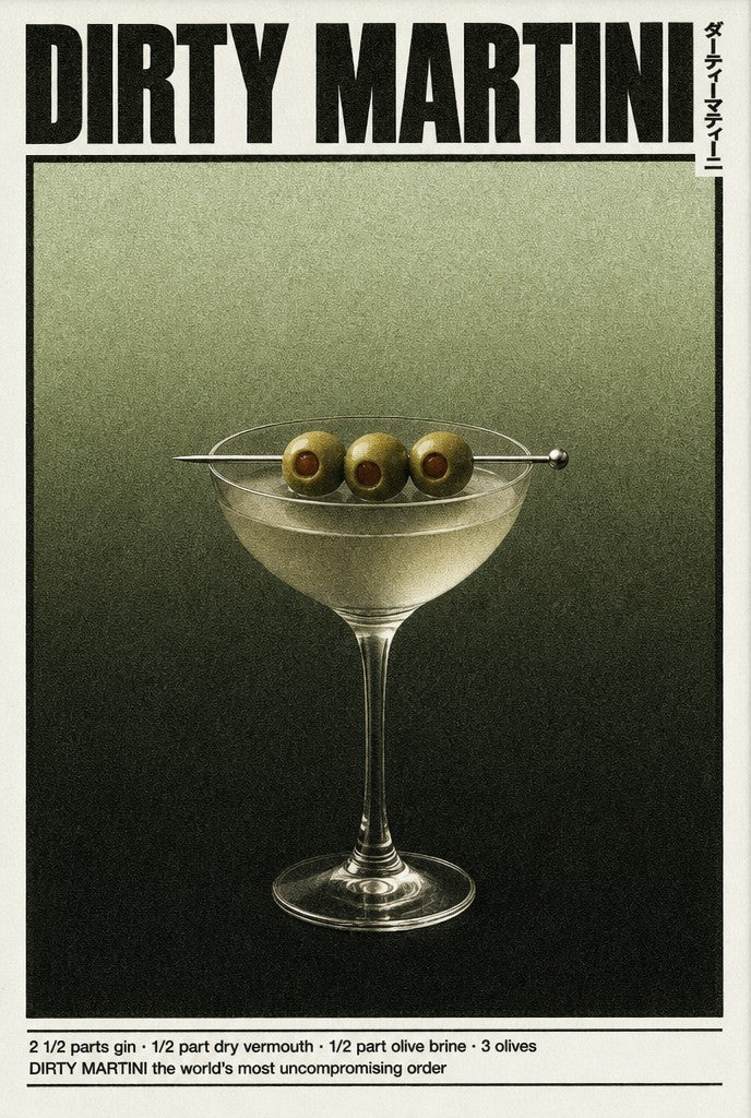 DIRTY MARTINI. Femme art print by Drunk Dame.