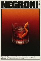 NEGRONI. Femme art print by Drunk Dame.