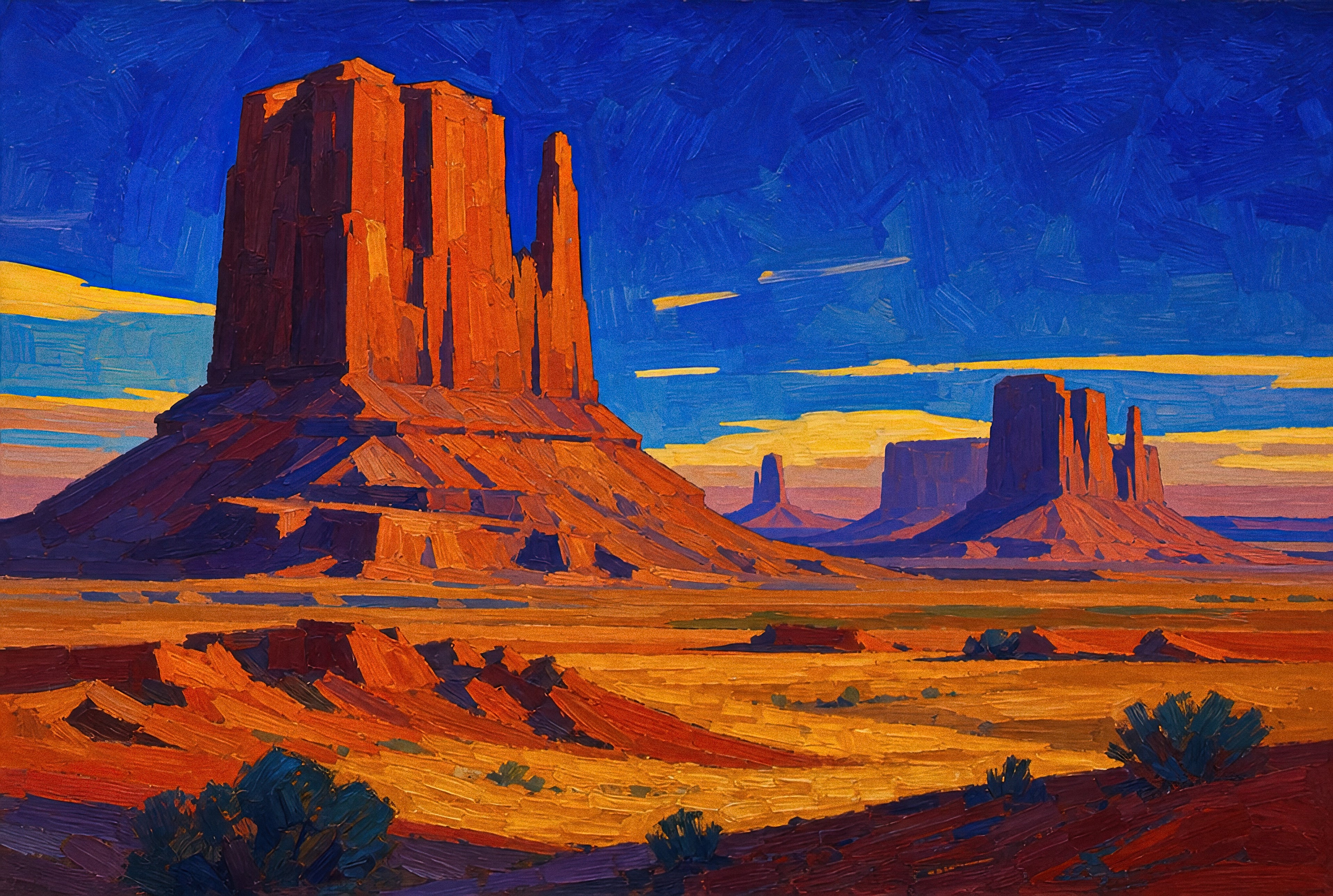Buttes at First Light, solo