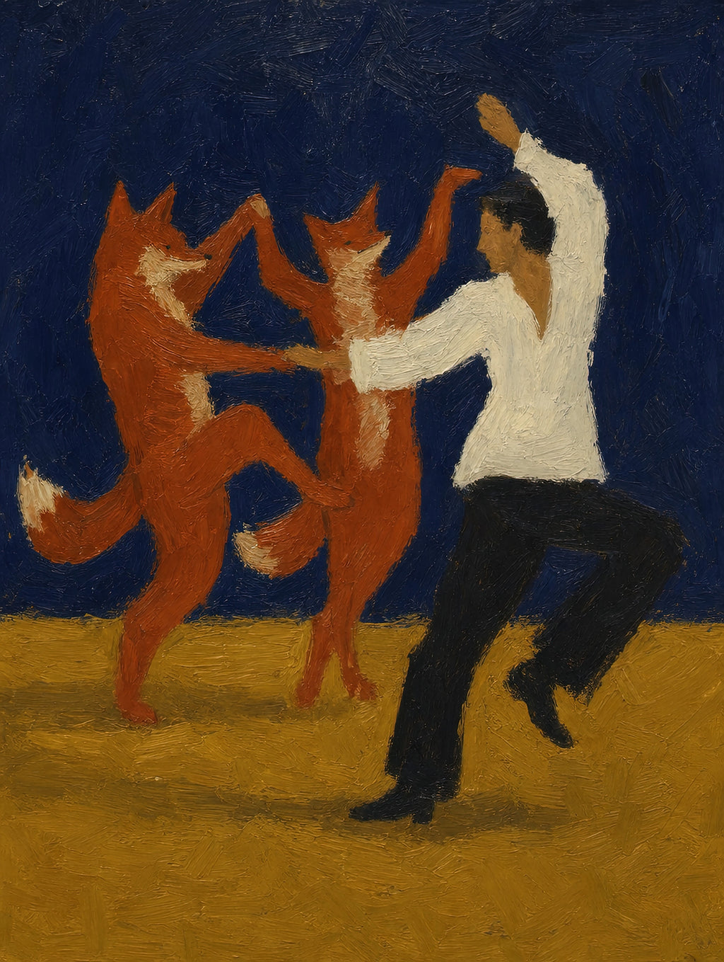 White Shirt, Red Foxes, solo
