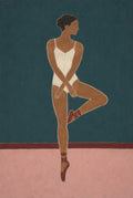 Folk-art boxer, sketched loose, painted in three colors. Folk art figure print by Drunk Dame.