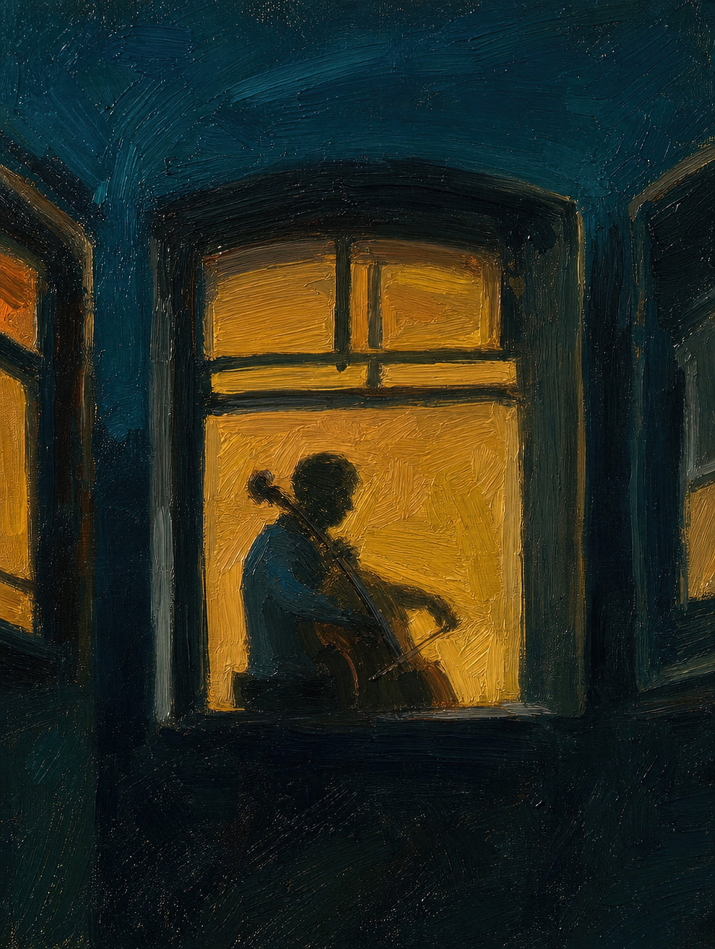 Teal Night, Cellist, solo