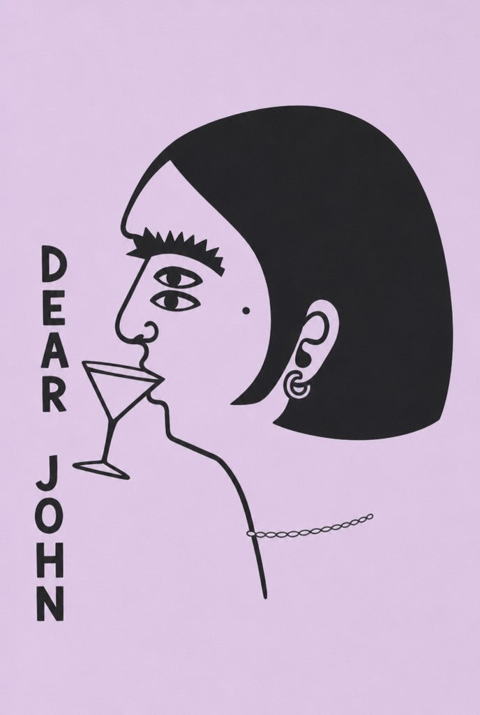 Same face, different mood. Text art print by Drunk Dame.