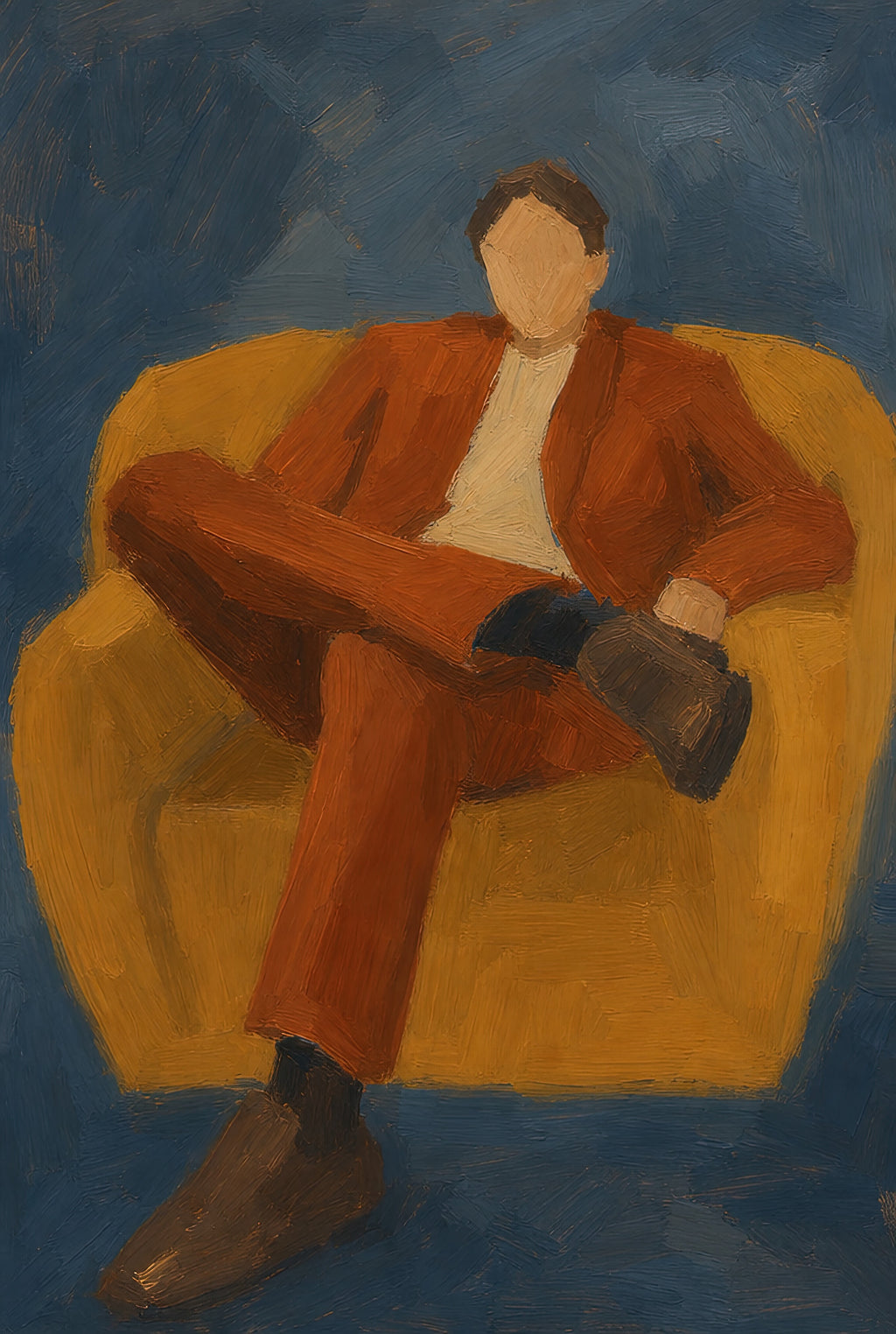 Rust Suit, Slate Wall, solo