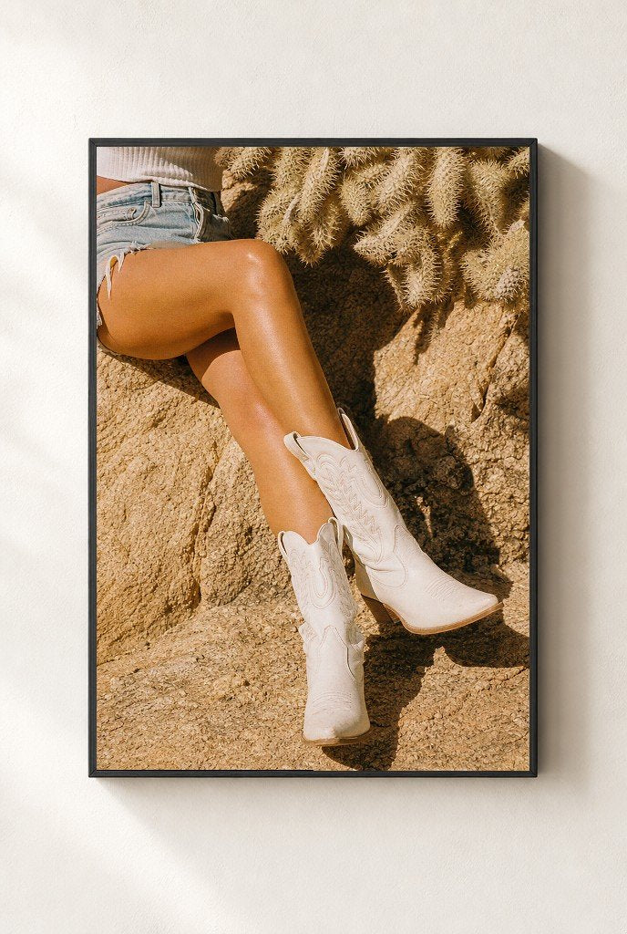 Boots and Sunburn, framed