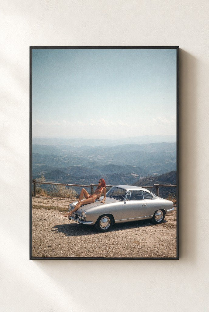 Tuscan Pit Stop, framed