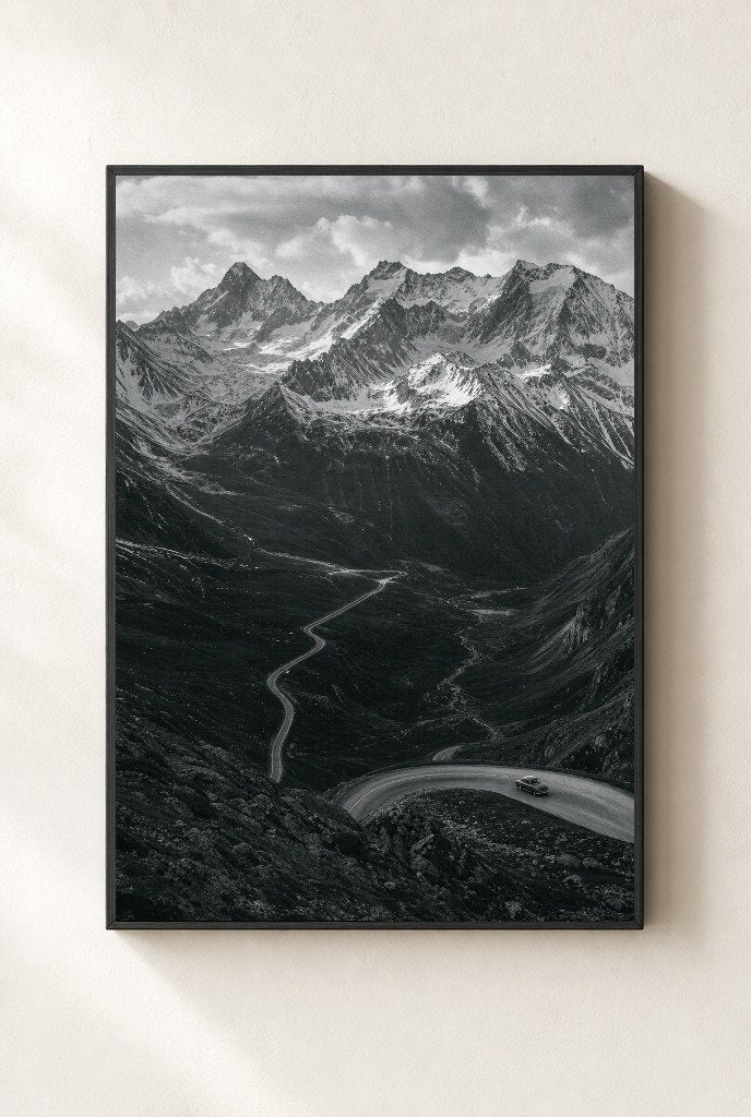 Pass Through the Alps, framed