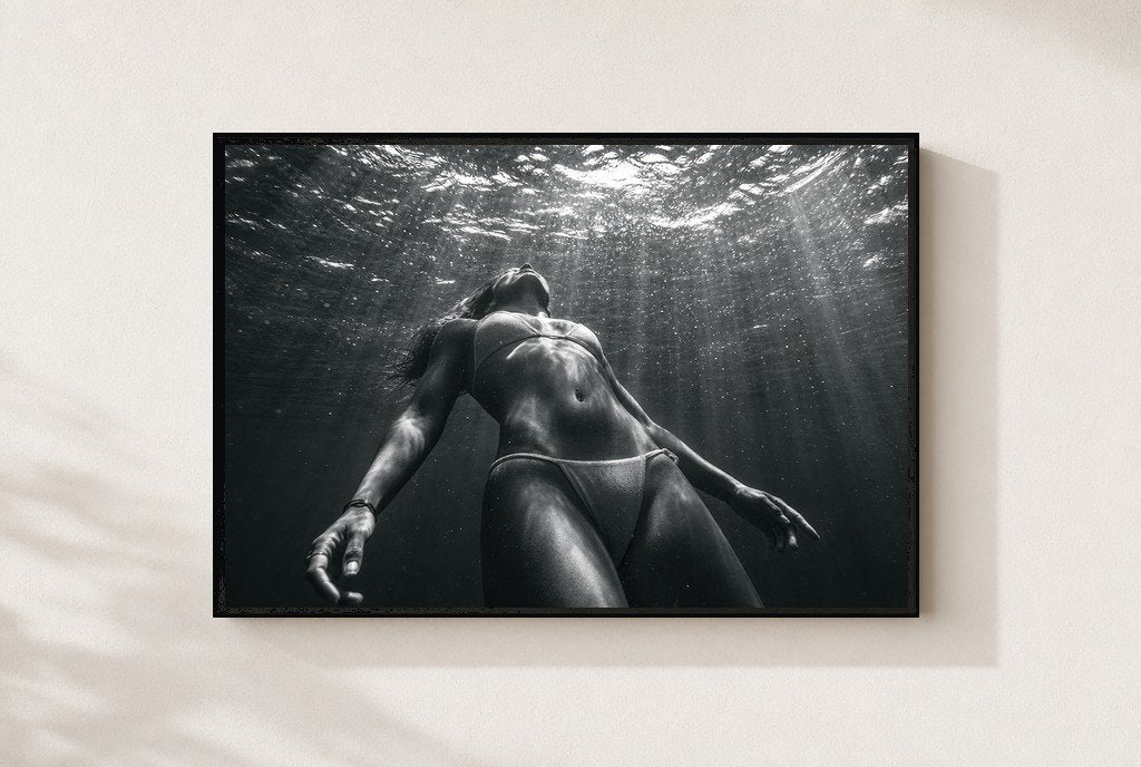 Held Underwater, framed