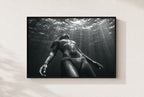 Held Underwater, framed