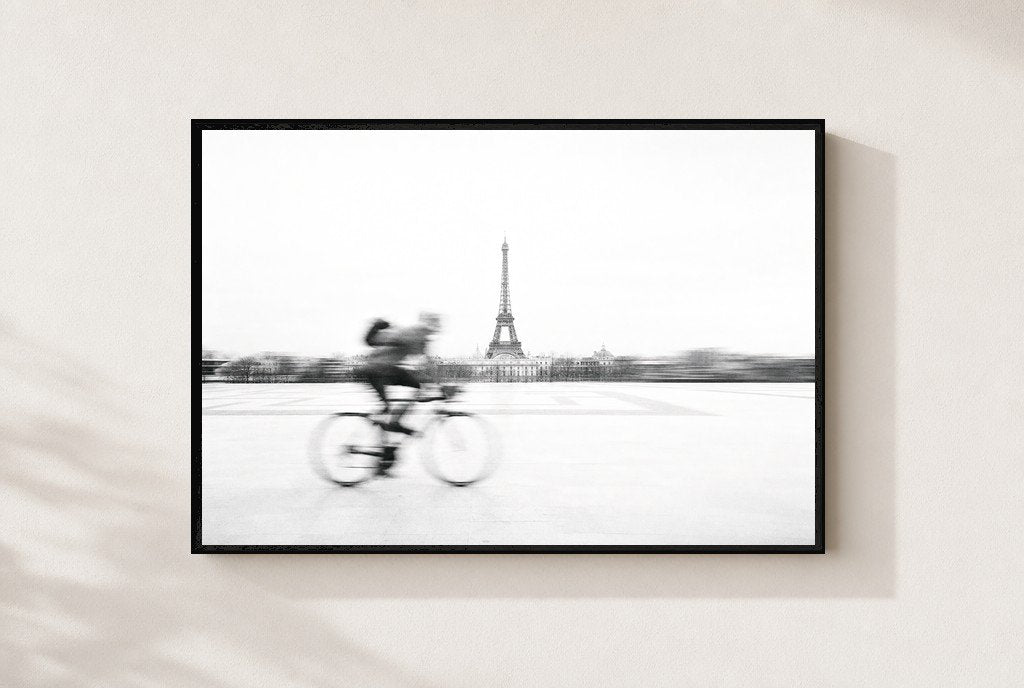 Blur Past the Tower, framed
