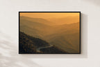 Ridgeline Haze, framed