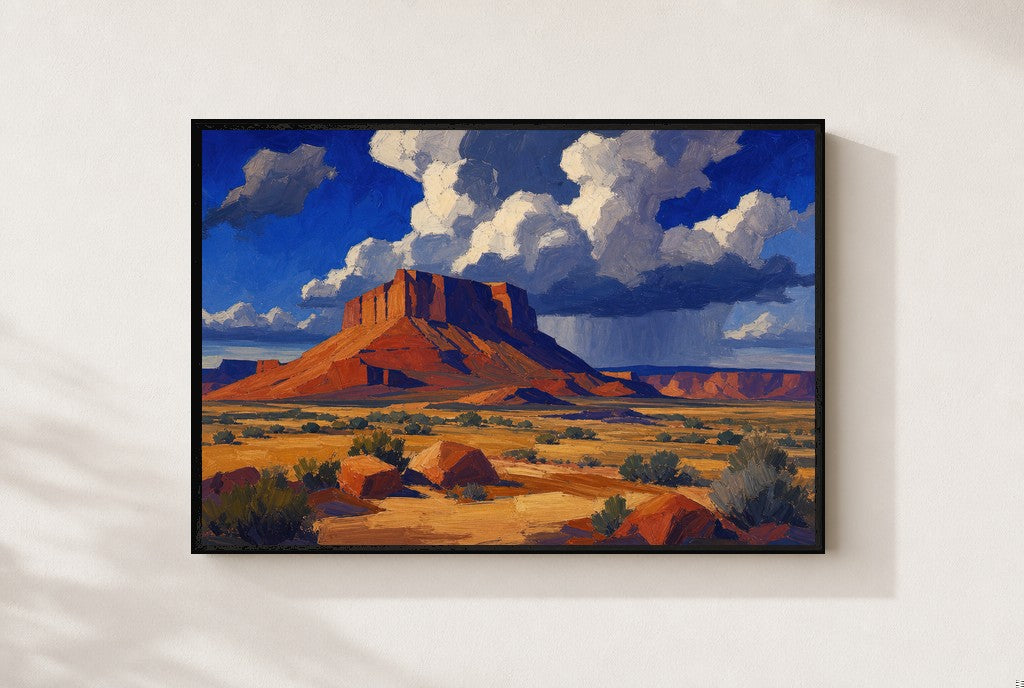 Weather Coming In, framed close-up, black