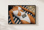 Tape Deck Tan Lines, framed