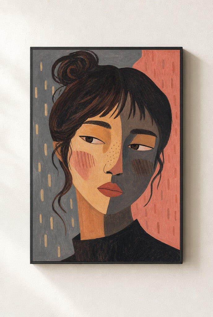 Of Two Minds, framed close-up, black
