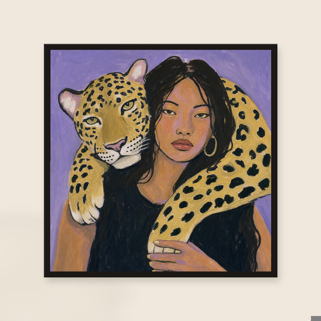 Panther, Personal, framed close-up, black