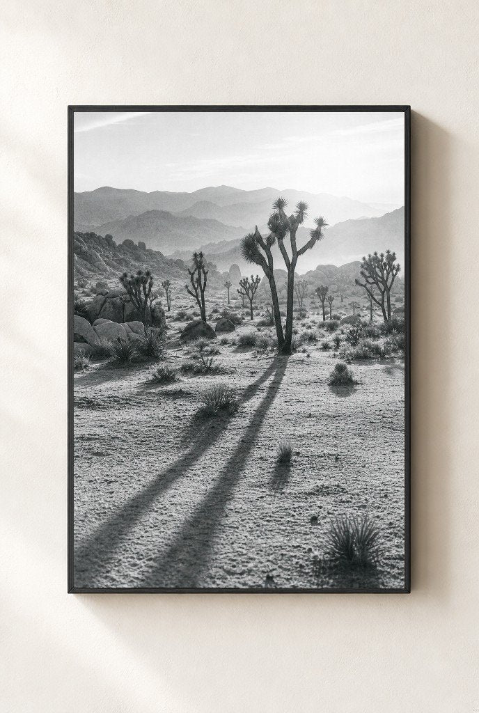 Long Shadows, Joshua Tree, framed