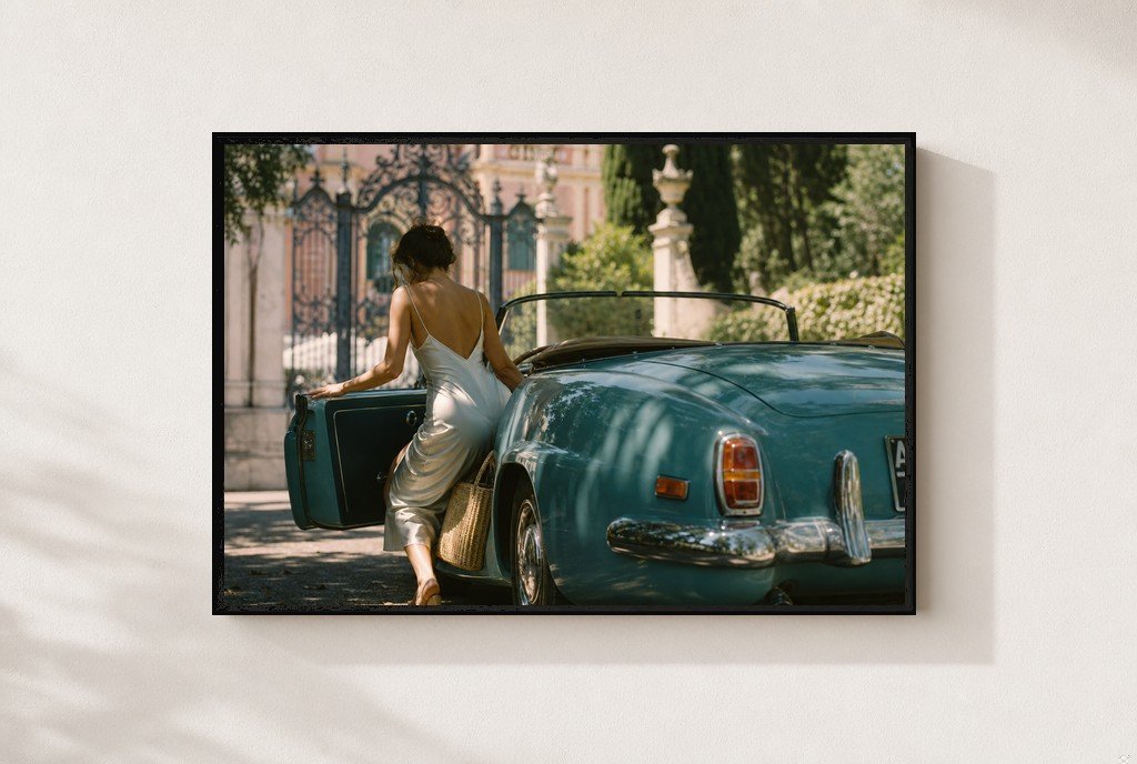 Leaving in Silk, framed
