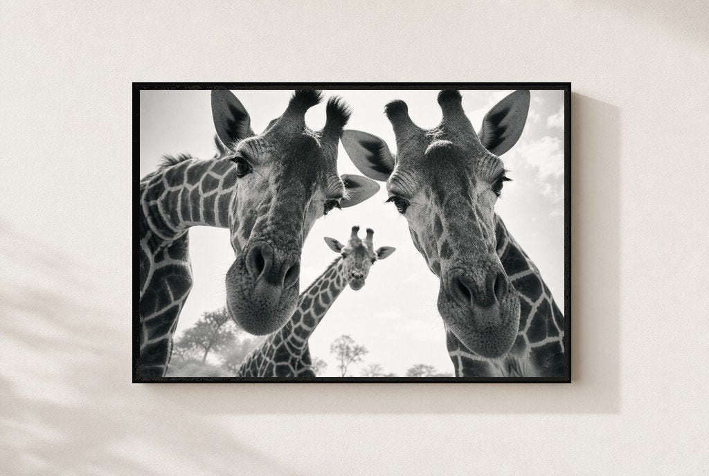 Two Necks, One Secret, framed