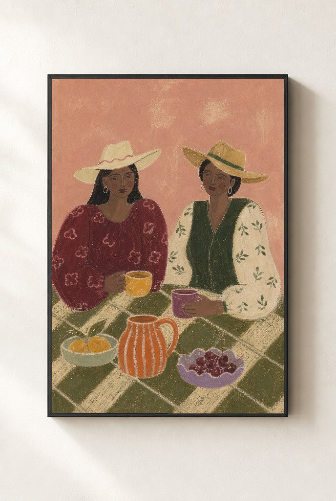 Breakfast, Such As It Was, framed close-up, black