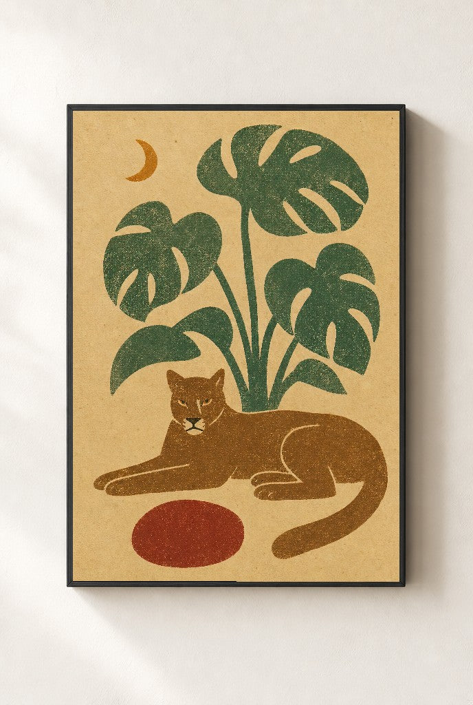 The Panther Doesn't Chase, framed close-up, black