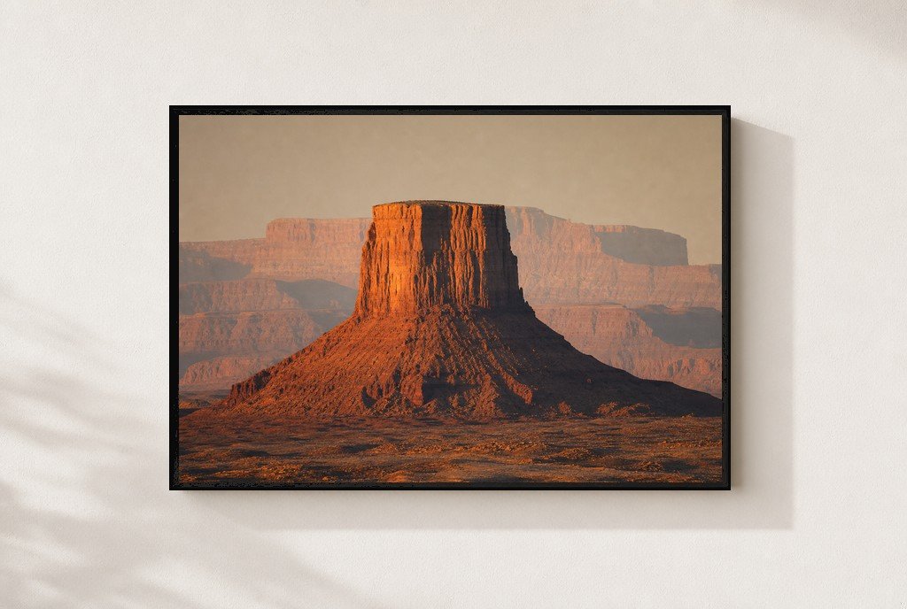 Red Mesa Hour, framed