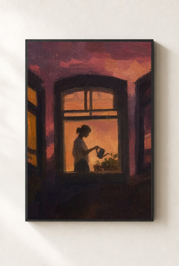 Rose Dusk, Plants, framed close-up, black