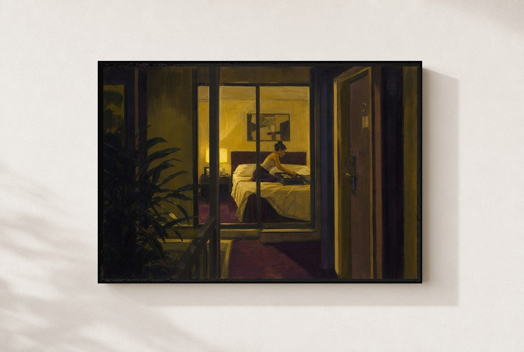 Turning Down the Bed, framed close-up, black