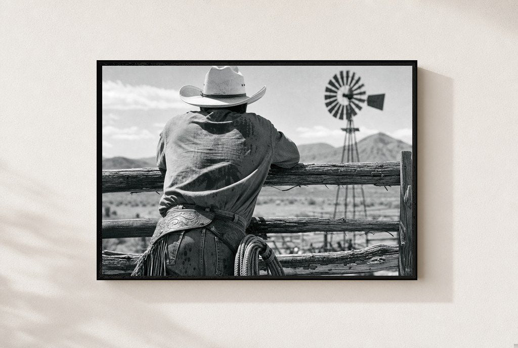 Windmill Country, framed