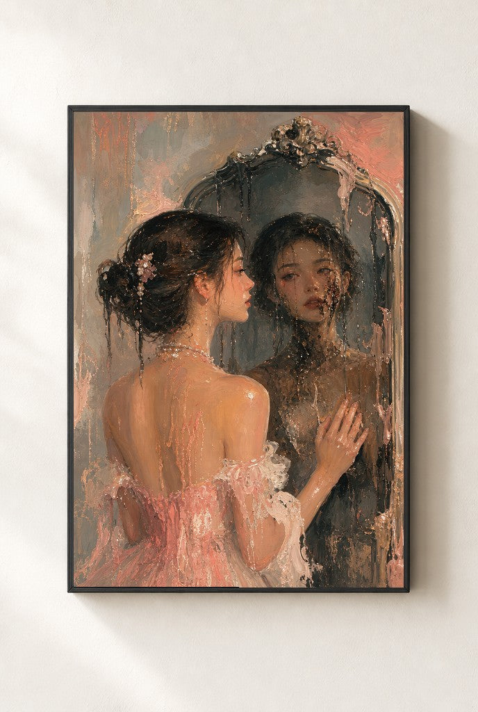 Mirror, Mirror, Whatever, framed close-up, black