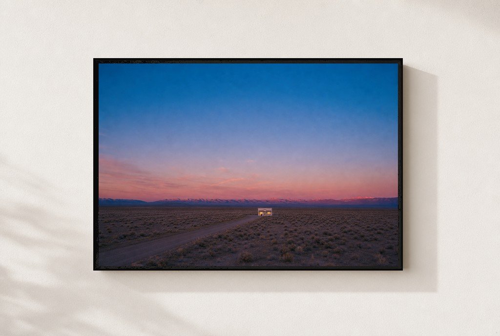Last Light, No Plans, framed