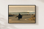 Crouched at the Break, framed