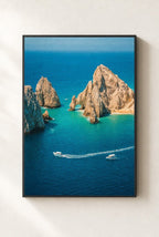 Cliffs in Gold Light, framed