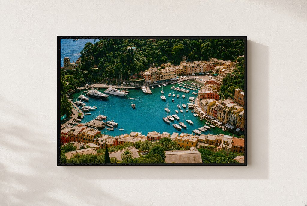 Portofino from Above, framed