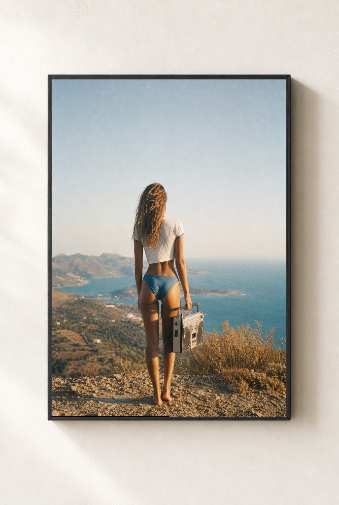 Volume Up, Hilltop, framed