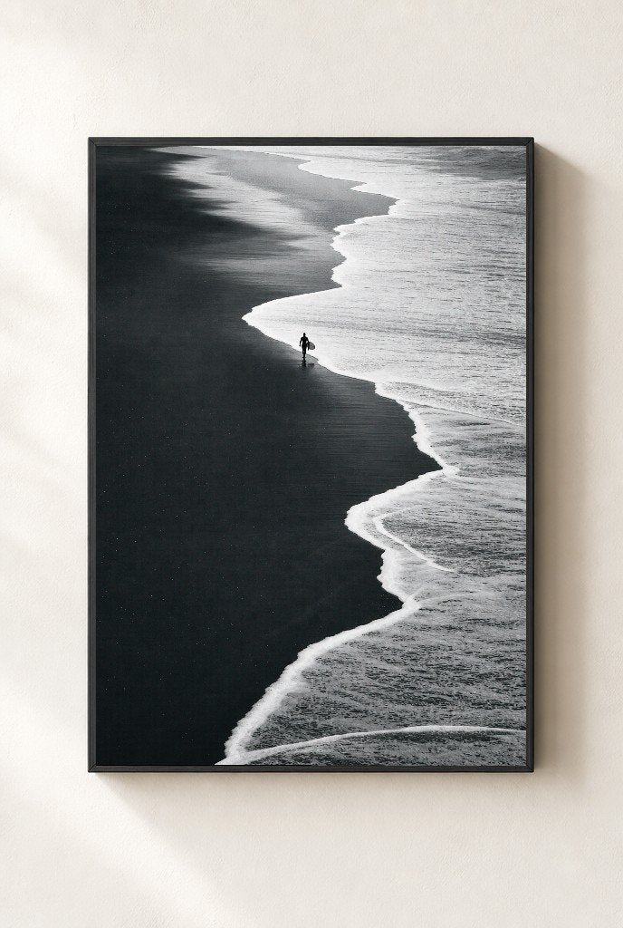 Walk the Black Sand, framed